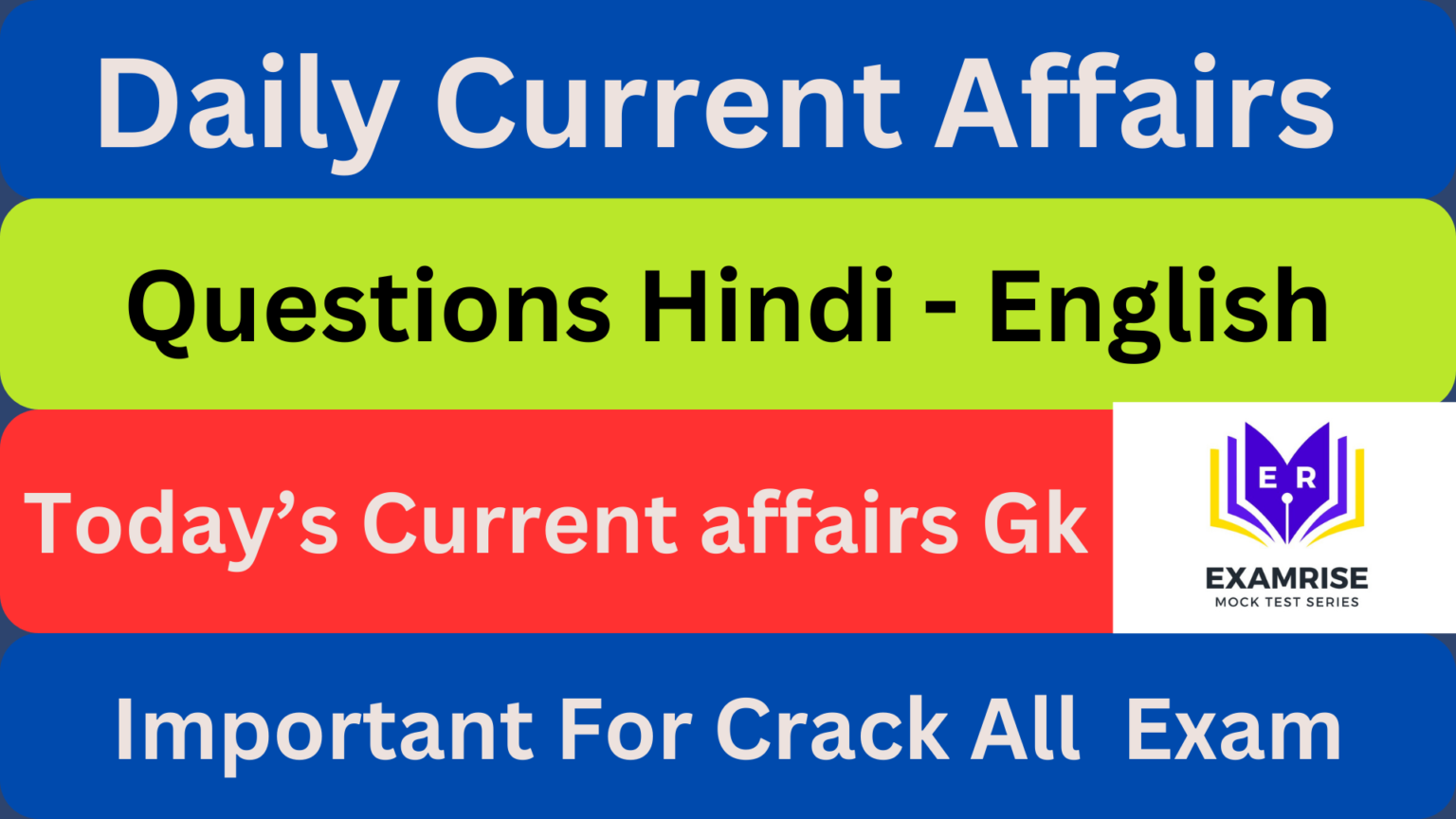 Daily Current Affairs Questions Hindi & English