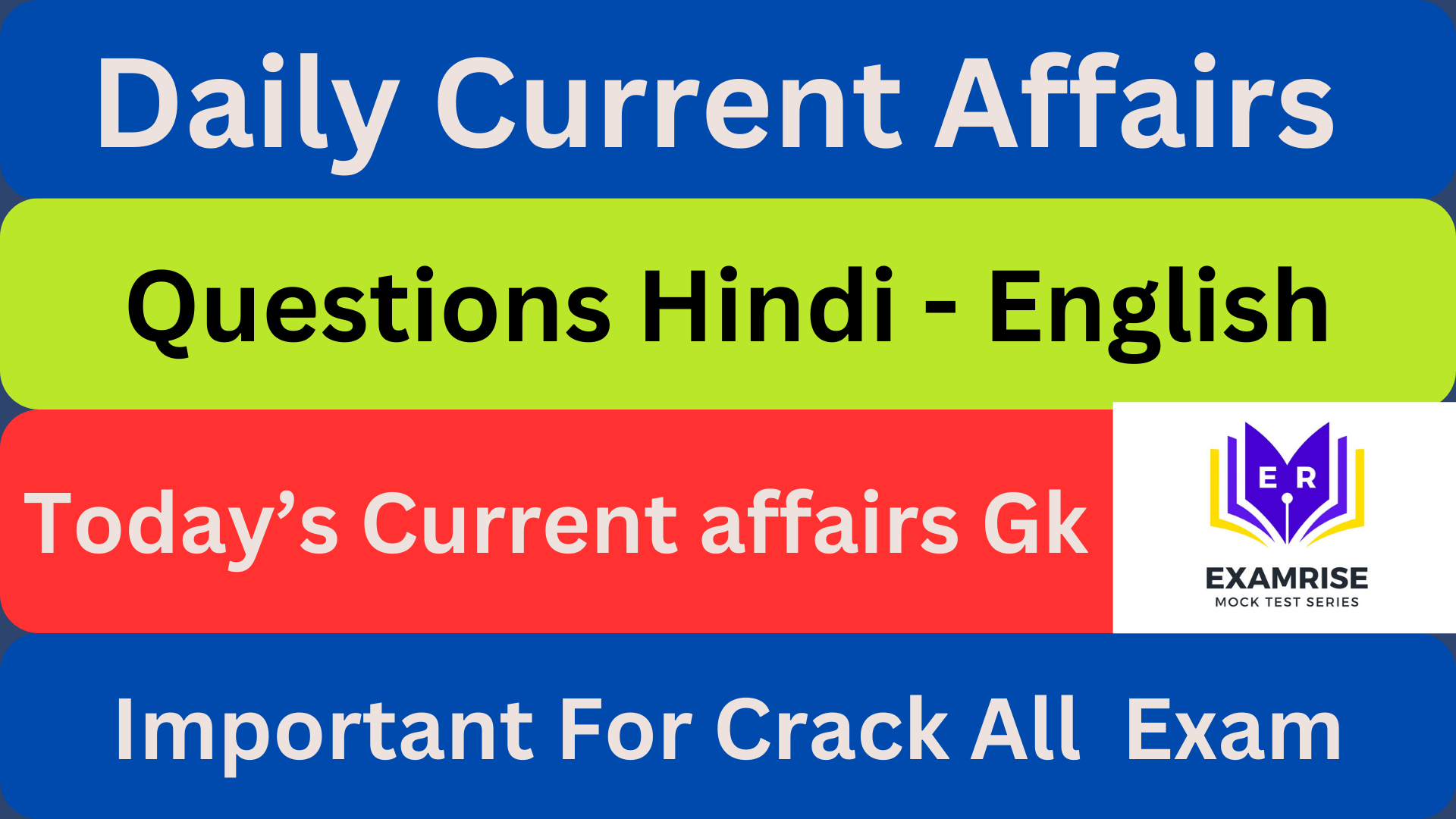 Daily Current Affairs Questions Hindi & English