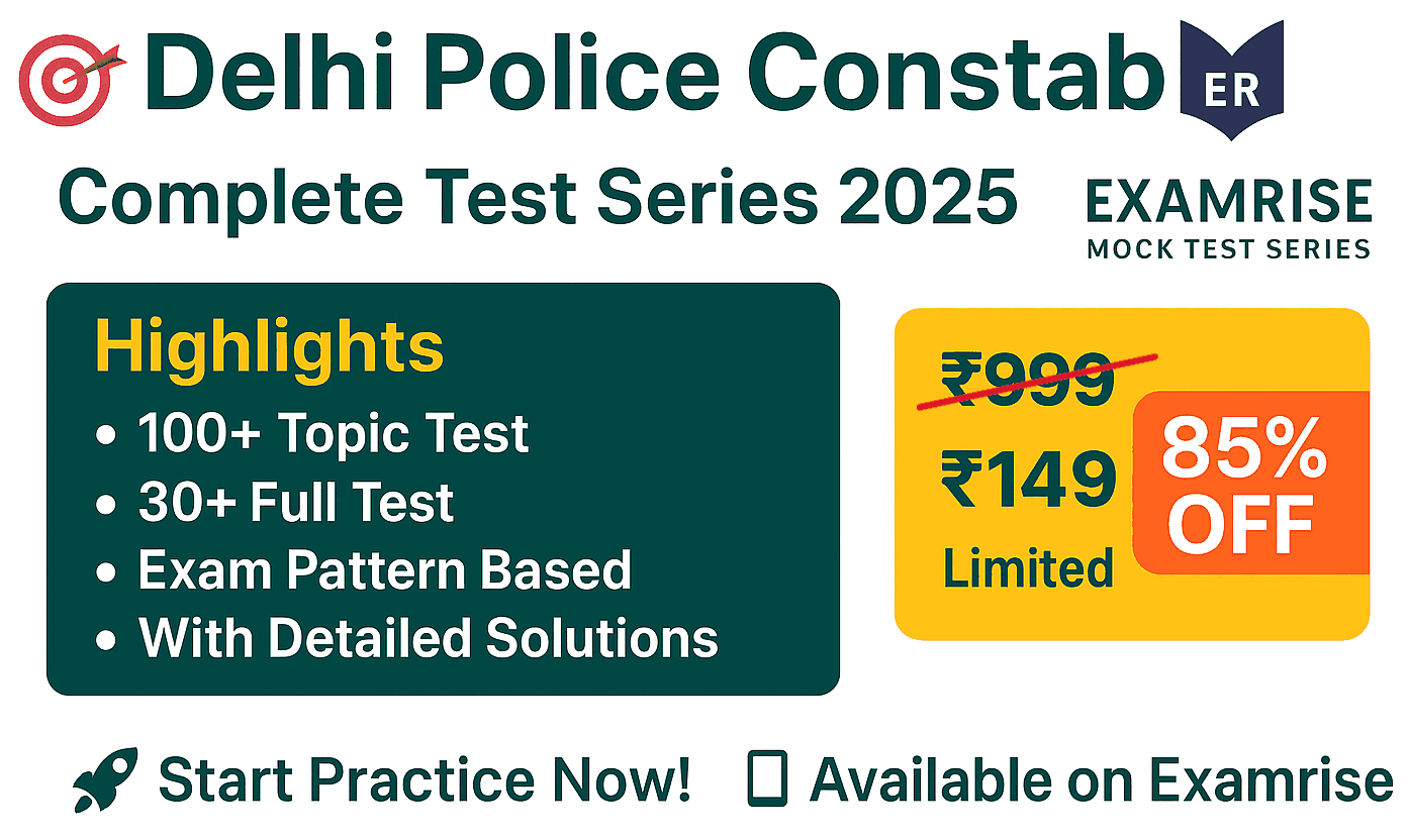 Delhi Police Constable Exam Free Online Test Series